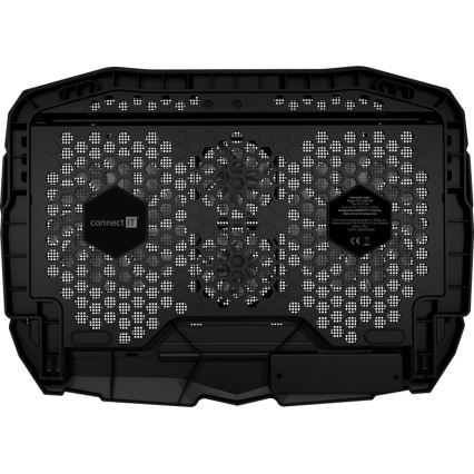 CONNECT IT CCP-2200-BK - Podloga za hlađenje laptopa, 4 ventilatora, 2x USB, crna/plava