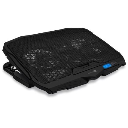 CONNECT IT CCP-2200-BK - Podloga za hlađenje laptopa, 4 ventilatora, 2x USB, crna/plava
