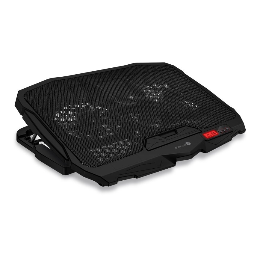 CONNECT IT CCP-2200-RD - Podloga za hlađenje za laptop 4x ventilatora 2xUSB crna/crvena