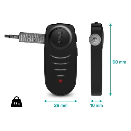CONNECT IT CFF-4050-BK - Bluetooth audio prijemnik AUX 110 mAh