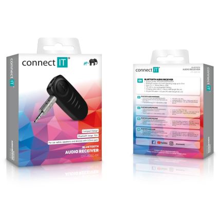 CONNECT IT CFF-4050-BK - Bluetooth audio prijemnik AUX 110 mAh