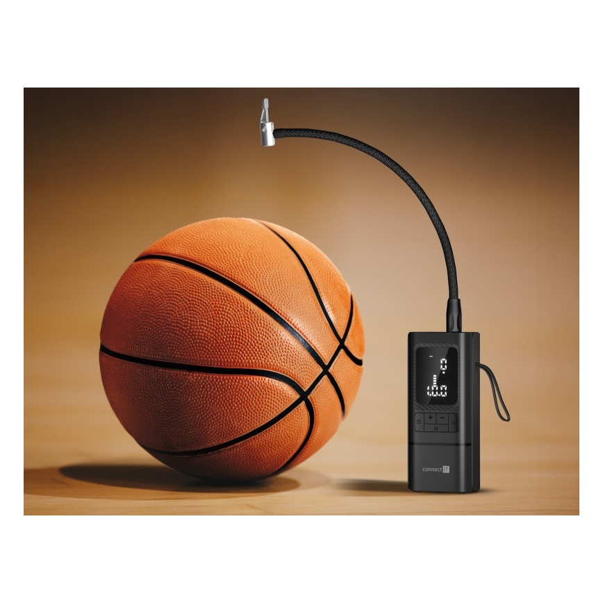 CONNECT IT CFF-4500-BK - Digitalni džepni kompresor AirFlow 80W/6000 mAh crni