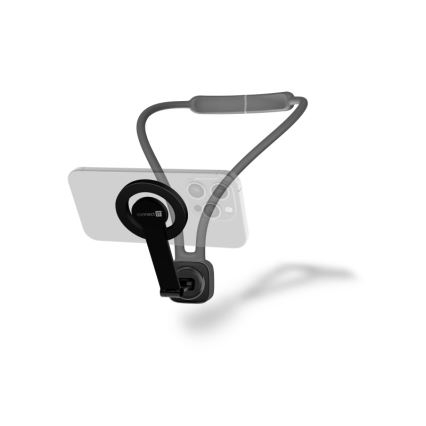CONNECT IT CFF-6020-GY - Fleksibilni magnetni držač telefona za nošenje oko vrata, kompatibilan sa MagSafe