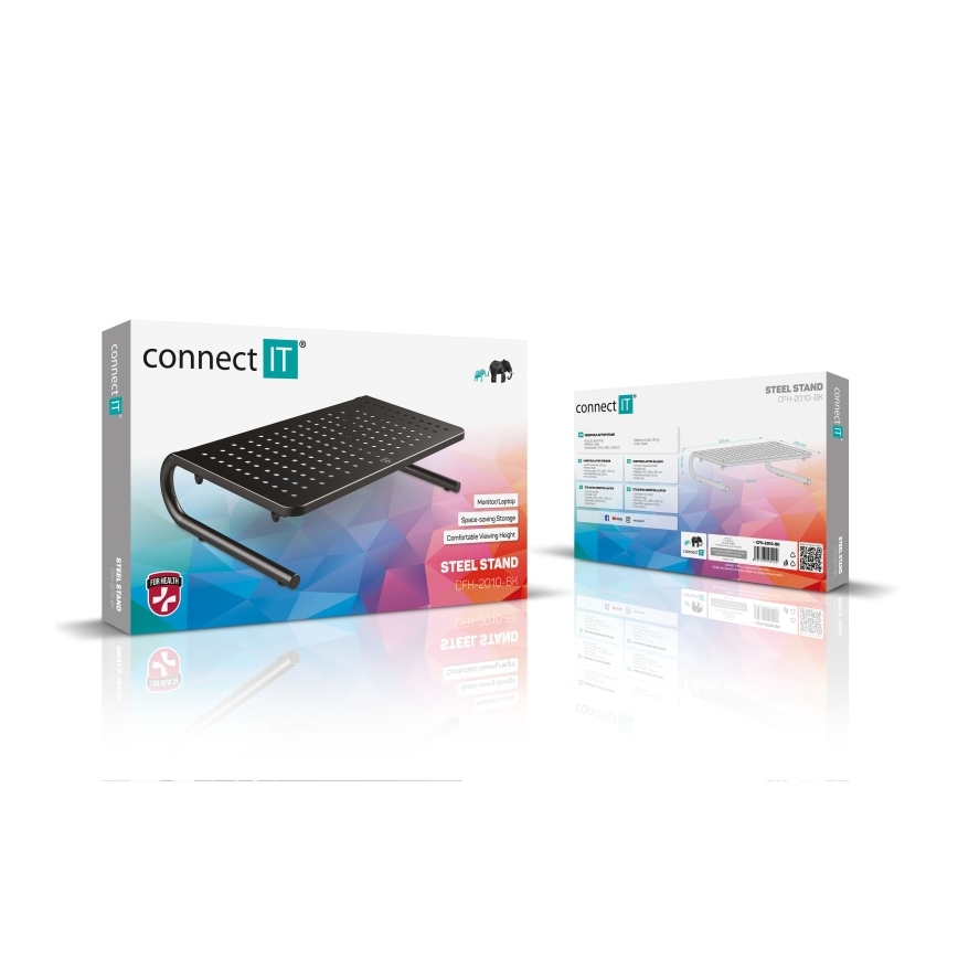 CONNECT IT CFH-2010-BK - Multifunkcionalni metalni stalak, crne boje