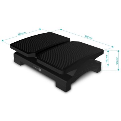 CONNECT IT CFH-4100-BK - Podesiva podloga za noge crna
