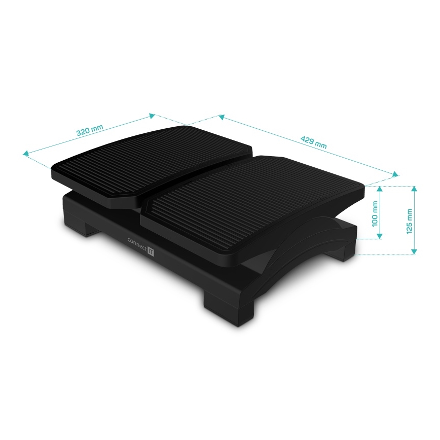 CONNECT IT CFH-4100-BK - Podesiva podloga za noge crna