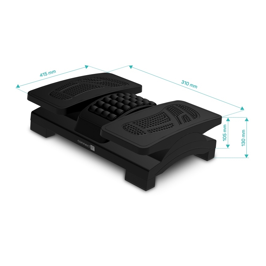 CONNECT IT CFH-4105-BK - Podesiva podloga za noge, crna