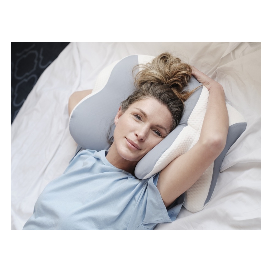 CONNECT IT CFH-6032-WH - Anatomski jastuk Gemini beli/sivi