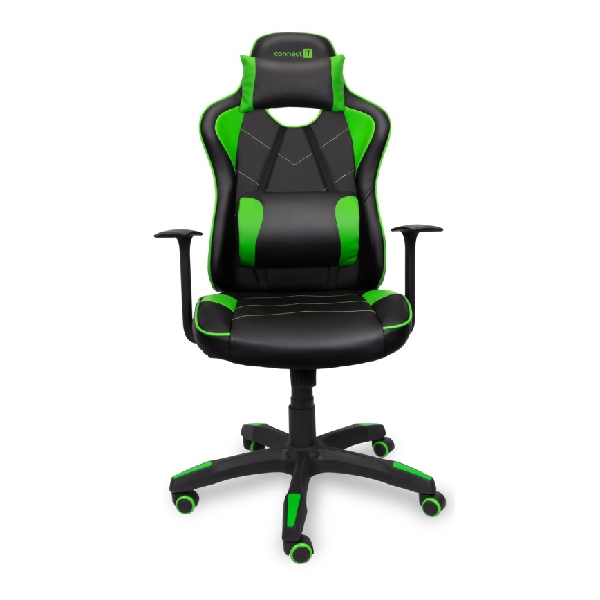 CONNECT IT CGC-0700-GR - Gejmerska stolica LeMans Pro crna/zelena