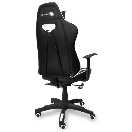 CONNECT IT CGC-0700-WH - Gejmerska stolica LeMans Pro crna/bela