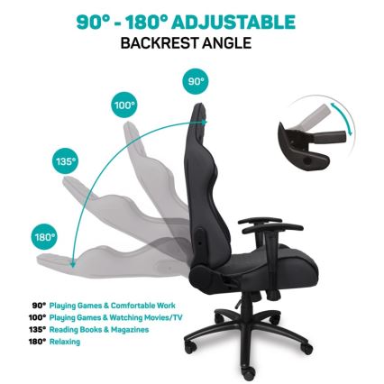 CONNECT IT CGC-1200-GY - Gejmerska stolica Monaco Pro siva/crrna