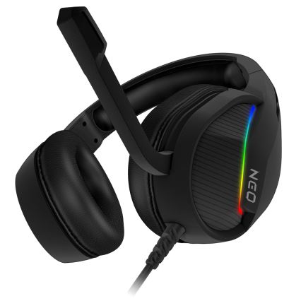 CONNECT IT CHP-3595-BK - LED RGB gejmerske žične slušalice sa mikrofonom, crne