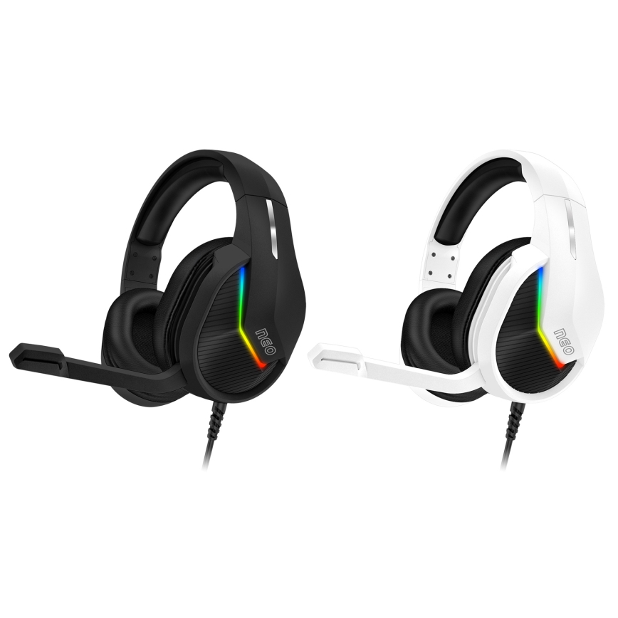 CONNECT IT CHP-3595-BK - LED RGB gejmerske žične slušalice sa mikrofonom, crne