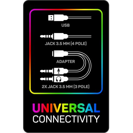 CONNECT IT CHP-3595-BK - LED RGB gejmerske žične slušalice sa mikrofonom, crne