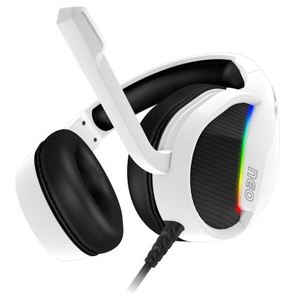 CONNECT IT CHP-3595-WH - LED RGB gejmerske žične slušalice sa mikrofonom bele/crne