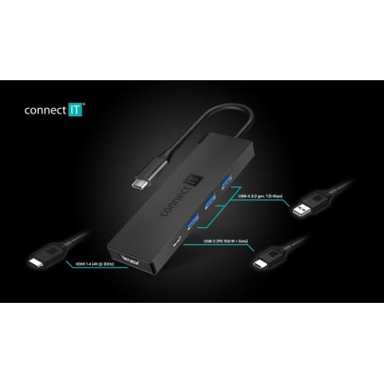 CONNECT IT CHU-8010-AN - USB-C hub 5 u 1