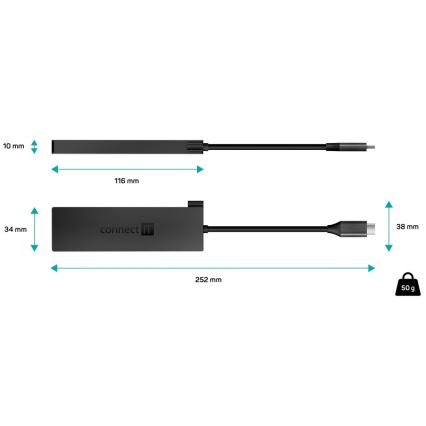 CONNECT IT CHU-8010-AN - USB-C hub 5 u 1