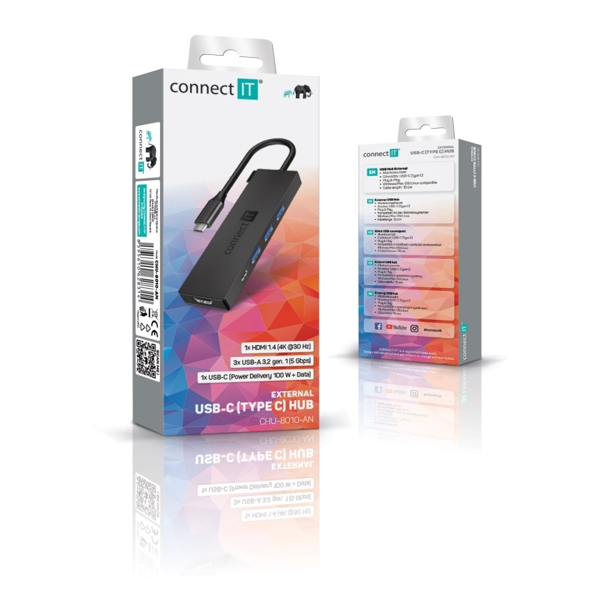 CONNECT IT CHU-8010-AN - USB-C hub 5 u 1