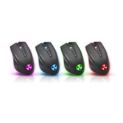 CONNECT IT CI-1128 - LED žični gejmerski miš 1000/1200/1600/3200 DPI crna