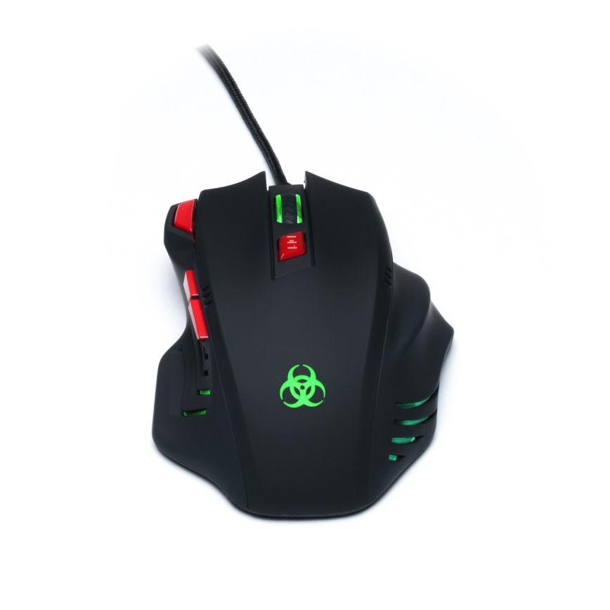 CONNECT IT CI-191 - LED žičani gejmerski miš 800/1600/2400/3200 DPI crna