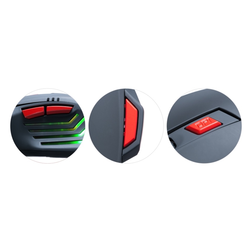 CONNECT IT CI-191 - LED žičani gejmerski miš 800/1600/2400/3200 DPI crna