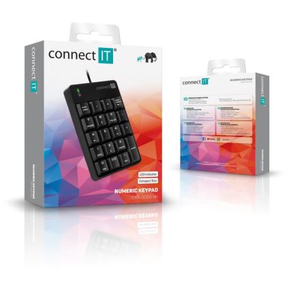 CONNECT IT CKB-0060-BK - Žičana numerička tastatura, crna