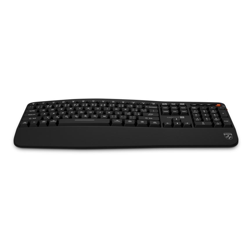 CONNECT IT CKM-6010-CS - Ergonomska bežična tastatura i miš 800/1200/1600/2400 DPI sa CZ/SK lokalizacijom 1xAA + 2xAAA crna
