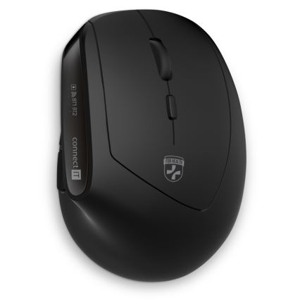 CONNECT IT CKM-6010-CS - Ergonomska bežična tastatura i miš 800/1200/1600/2400 DPI sa CZ/SK lokalizacijom 1xAA + 2xAAA crna