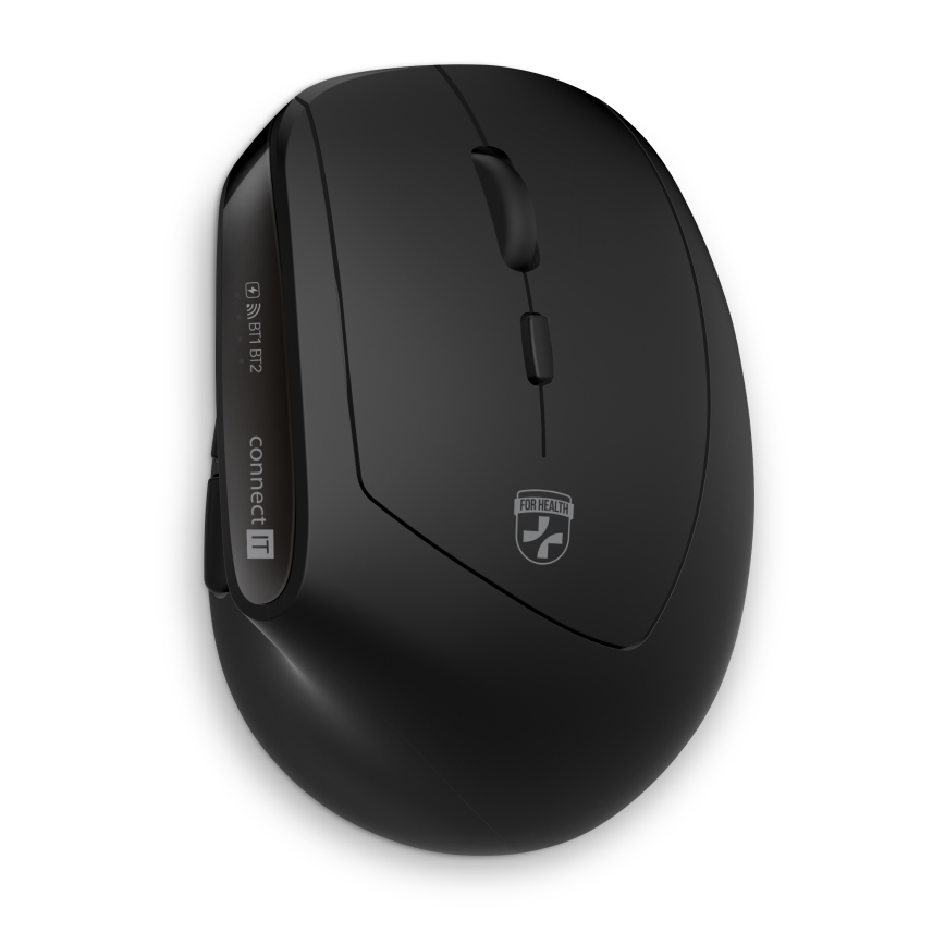 CONNECT IT CKM-6010-CS - Ergonomska bežična tastatura i miš 800/1200/1600/2400 DPI sa CZ/SK lokalizacijom 1xAA + 2xAAA crna