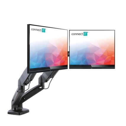 CONNECT IT CMF-3207-BK - Univerzalni nosač za 2 monitora 13-27” crne boje