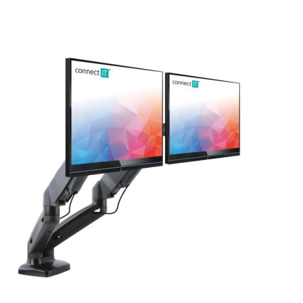 CONNECT IT CMF-3207-BK - Univerzalni nosač za 2 monitora 13-27” crne boje
