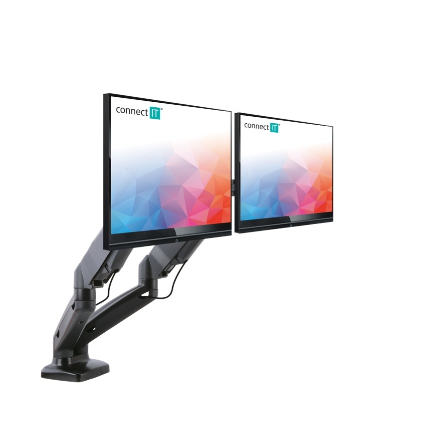 CONNECT IT CMF-3207-BK - Univerzalni nosač za 2 monitora 13-27” crne boje