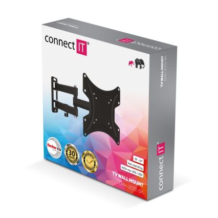CONNECT IT CMH-2012-BK - Zidni nosač za TV 13-37” crne boje