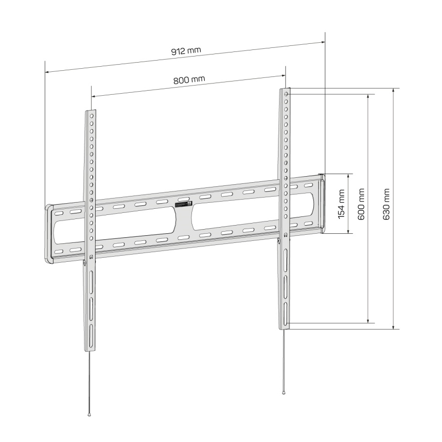 CONNECT IT CMH-6090-BK - Zidni nosač za TV 40-100” crna