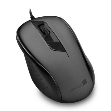 CONNECT IT CMO-1200-GY - žični miš 1000 DPI crno/sivi