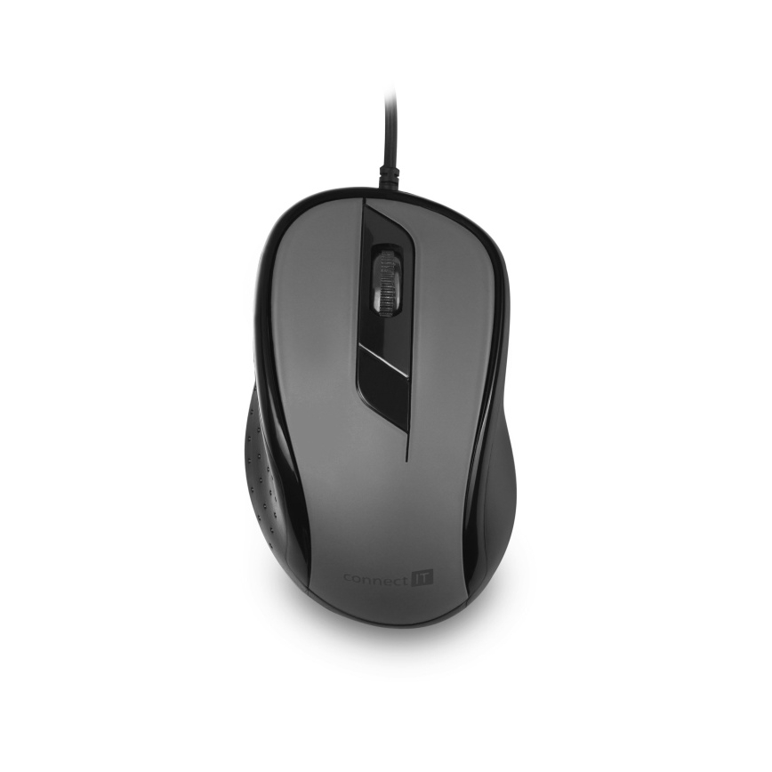 CONNECT IT CMO-1200-GY - žični miš 1000 DPI crno/sivi