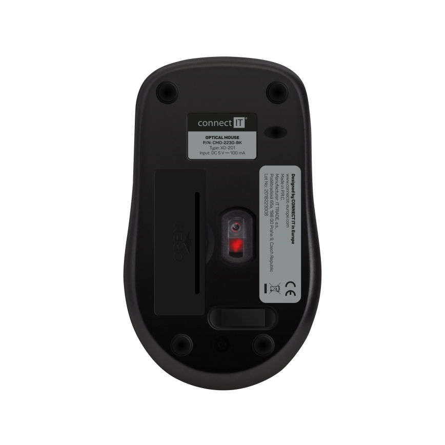 CONNECT IT CMO-2230-BK - Bežični tihi miš MUTE 1200 DPI 1xAA crna