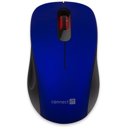 CONNECT IT CMO-2230-BL - Bežični tihi miš MUTE 1200 DPI 1xAA crna/plava