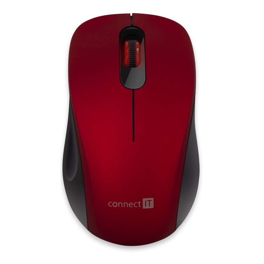 CONNECT IT CMO-2230-RD - Bežični tihi miš MUTE 1200 DPI 1xAA crna/crvena