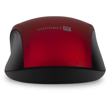 CONNECT IT CMO-2230-RD - Bežični tihi miš MUTE 1200 DPI 1xAA crna/crvena