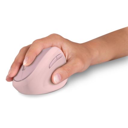 CONNECT IT CMO-2600-PK - Ergonomski bežični miš 800/1200/1600 DPI 1xAA ružičasti