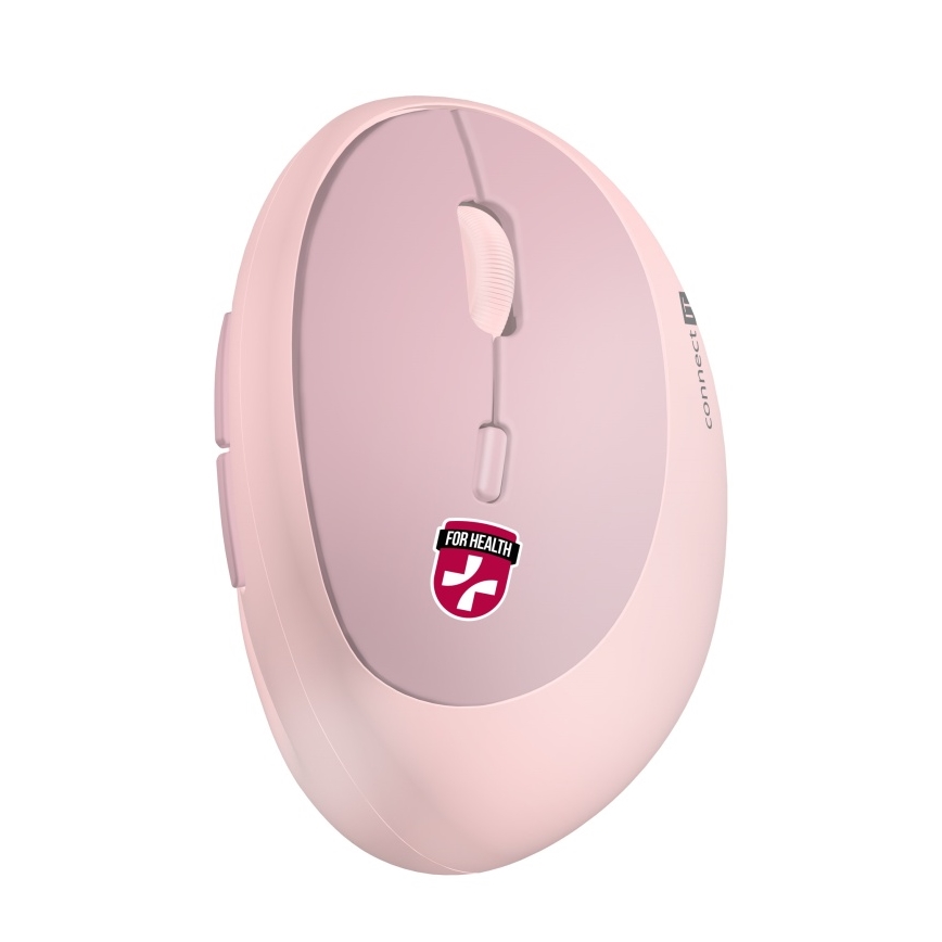 CONNECT IT CMO-2600-PK - Ergonomski bežični miš 800/1200/1600 DPI 1xAA ružičasti