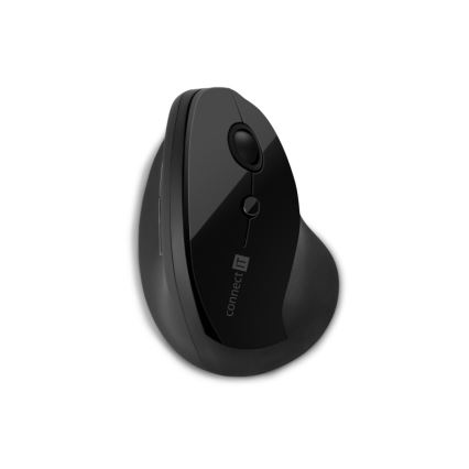 CONNECT IT CMO-2700-BK - Ergonomski bežični miš sa podesivim DPI 800/1200/1600, napajanje 1x AA, crne boje