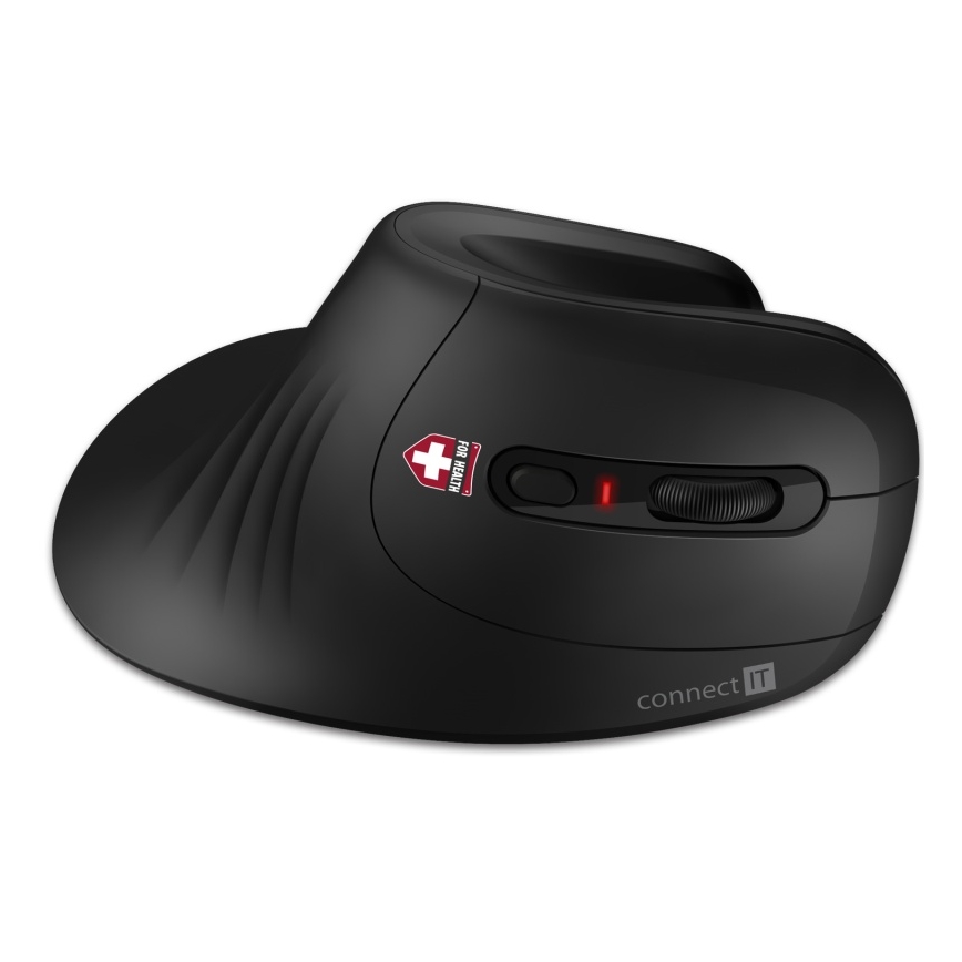 CONNECT IT CMO-2900-BK - Ergonomski bežični miš, 800/1200/1600 DPI, napajanje 1xAA, crna