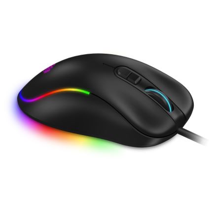 CONNECT IT CMO-3589-BK - LED RGB žični gejmerski miš 200-7200 DPI crna