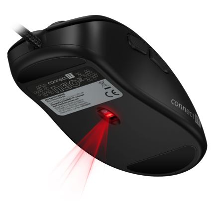 CONNECT IT CMO-3589-BK - LED RGB žični gejmerski miš 200-7200 DPI crna