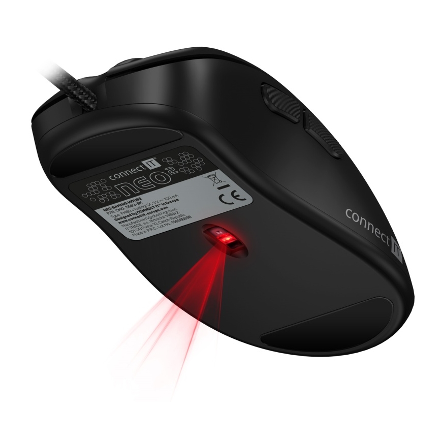 CONNECT IT CMO-3589-BK - LED RGB žični gejmerski miš 200-7200 DPI crna