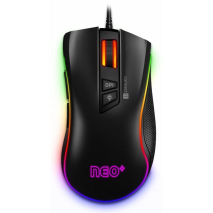 CONNECT IT CMO-3591-BK - LED RGB žični gejmerski miš 500-7200 DPI crna