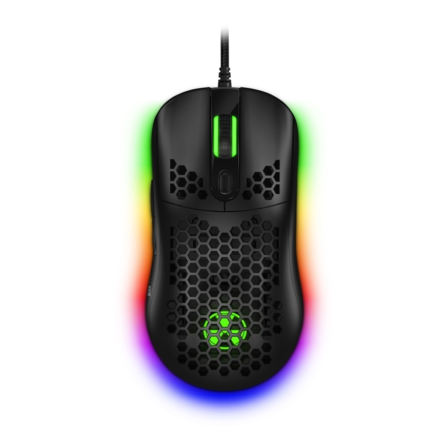 CONNECT IT CMO-5511-BK - LED RGB žični gejmerski miš 200-12800 DPI crne boje