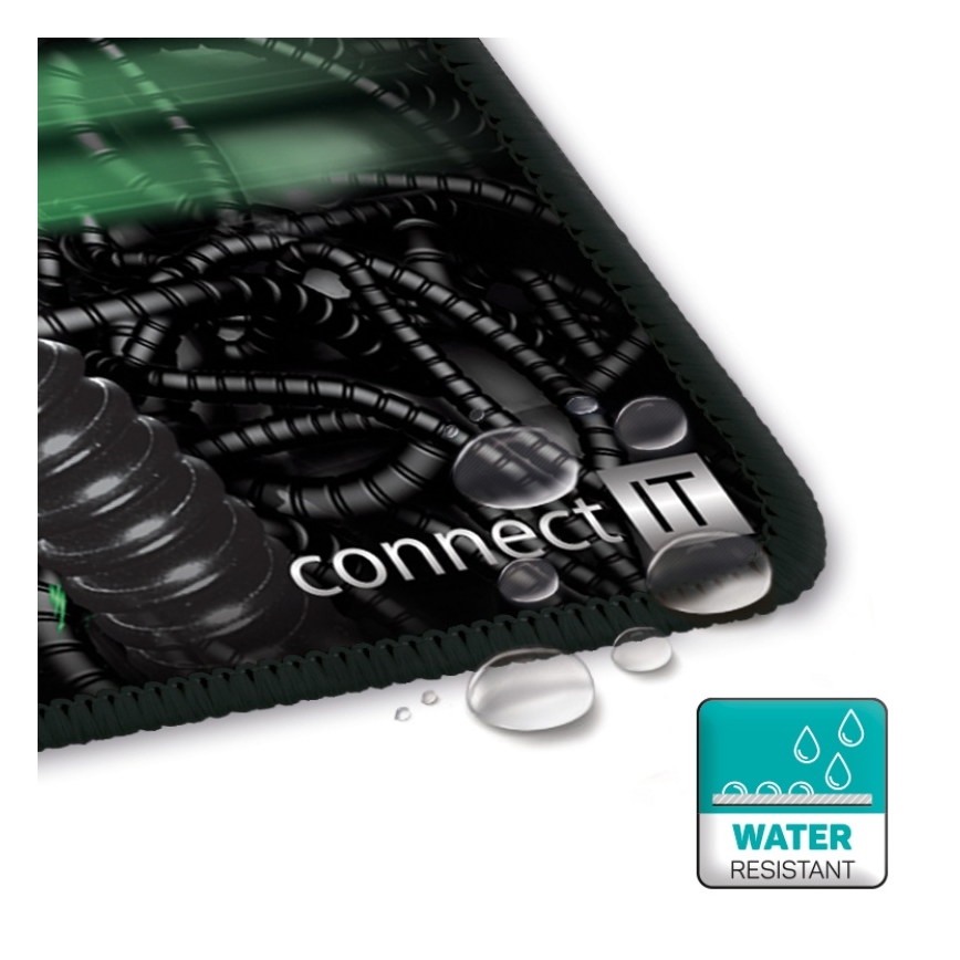 CONNECT IT CMP-1110-LG - Podloga za tastaturu i miš 88,6x24,5 cm crna/zelena
